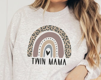 Twin Mama Sweatshirt, Twin mom shirts, New twin mom gift, twin pregnancy announcement, Twin mom sweatshirt, gift for a twin mom