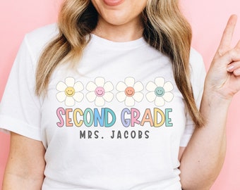 Second Grade Teacher Shirts, Second grade Dream Team, Teacher shirts with name, Personalized Second grade Teacher Shirts for 2nd grade