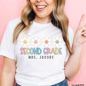 Second Grade Teacher Shirts, Second grade Dream Team, Teacher shirts with name, Personalized Second grade Teacher Shirts for 2nd grade
