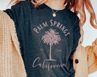 Chemise Palm Springs, Chemises rétro Palm Springs, Chemises Palm Springs de style vintage, Chemise Californie, Chemises Palm Tree, T-shirt Desert