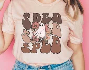 Chemise d’Halloween SPED, T-shirts spéciaux pour enseignants éducatifs, chemise spéciale pour enseignants ED, chemises d’automne pour enseignants sped, t-shirts sped à la mode