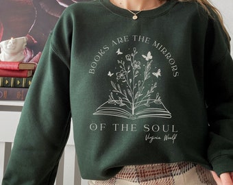 Bookish Sweatshirts, Virginia Woolf Quote Shirt, Virginia Woolf Sweatshirt, Poet Gift, Books Shirts for Book Lover, Book Sweatshirt