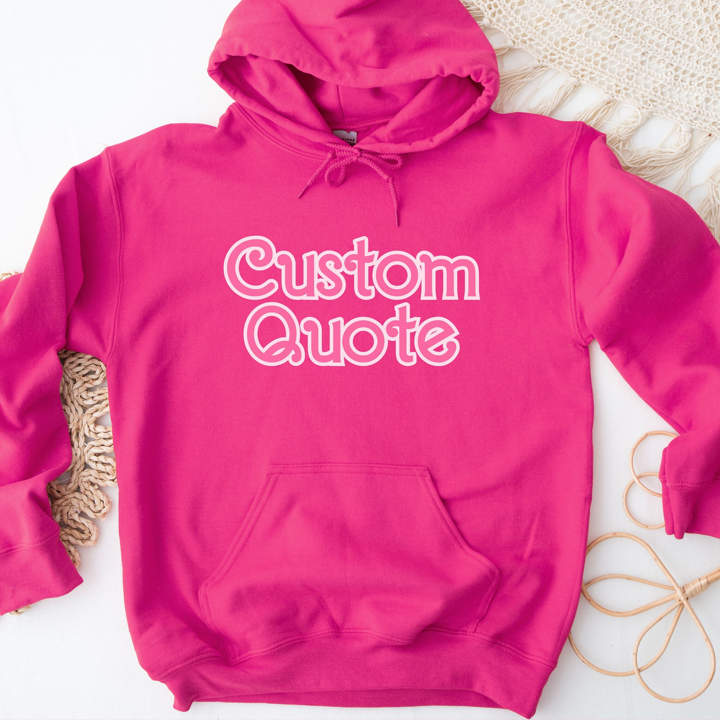 Doll Sweatshirts Custom Hoodie Hot Pink Doll Sweatshirt Custom Pink Hoodie Custom Pink Doll Sweatshirt Pink Doll Sweatshirt Etsy