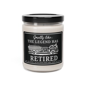 Firefighter retirement gift, retirement gift for a firefighter, Fire Chief Retirement gift, Firefighter Candle, Retirement gifts under 30 image 3