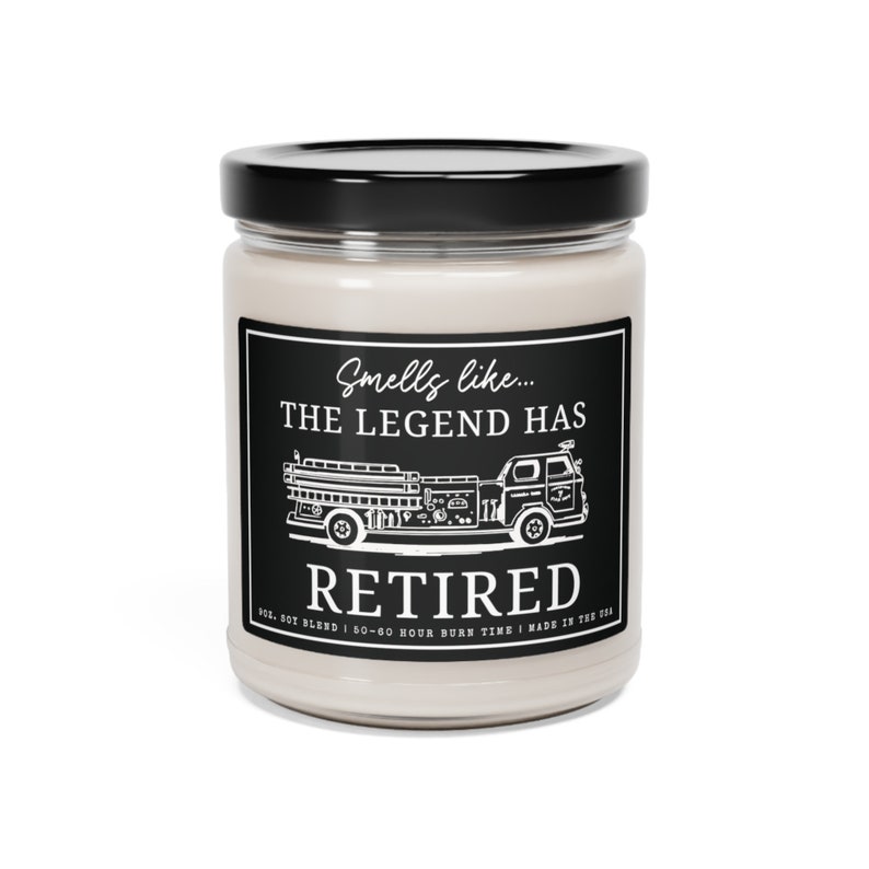 Firefighter retirement gift, retirement gift for a firefighter, Fire Chief Retirement gift, Firefighter Candle, Retirement gifts under 30 image 3