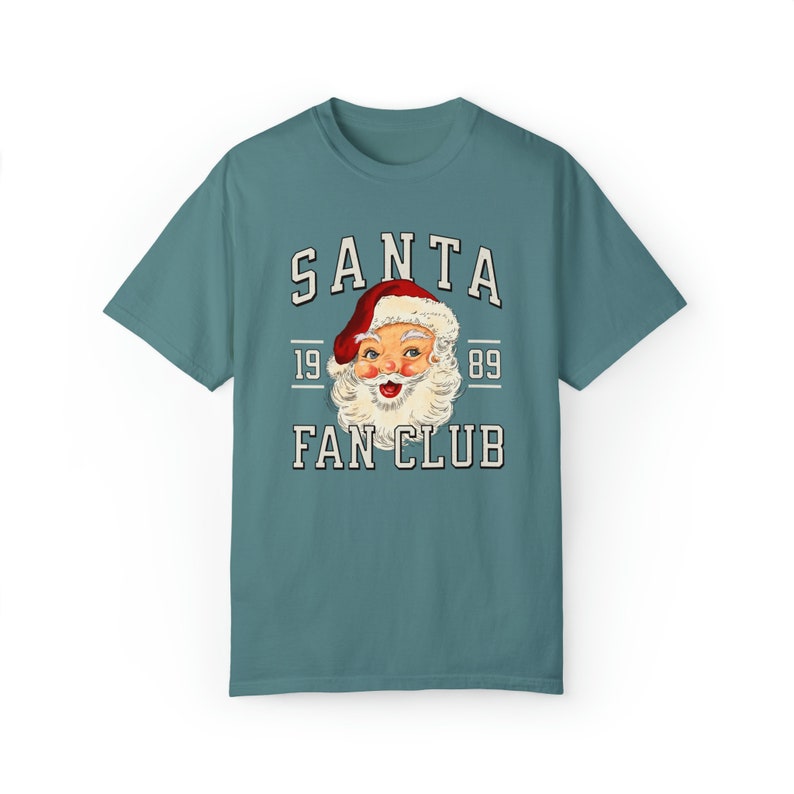 Vintage Santa Shirt Retro Santa shirt, Vintage Santa tee, Custom Christmas Shirts, Santa Face Shirt, Christmas comfort colors shirt, Blue Spruce