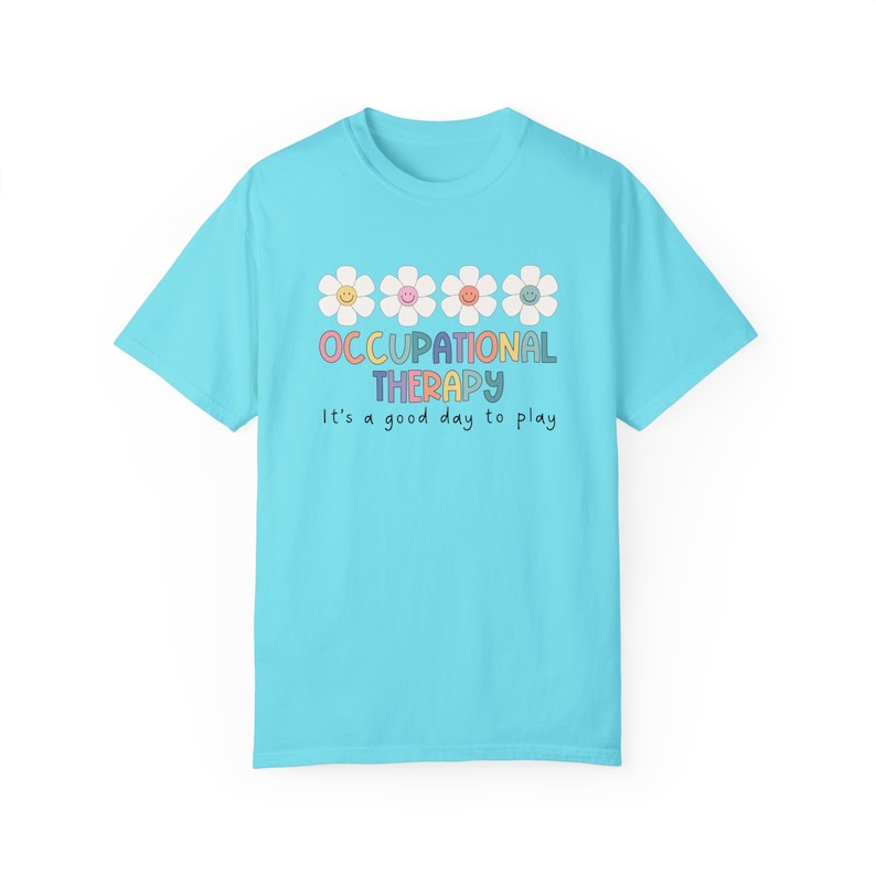 Occupational Therapy Shirt, Occupational Therapy group shirts, OT Shirts, OTA Shirts, Retro Occupational Therapy Shirt, Good day to play Lagoon Blue