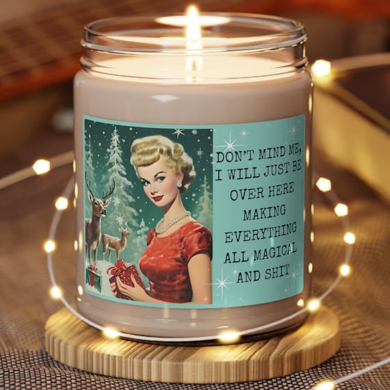 Funny Candle Labels, Funny Christmas Gift for Moms, Funny Candles