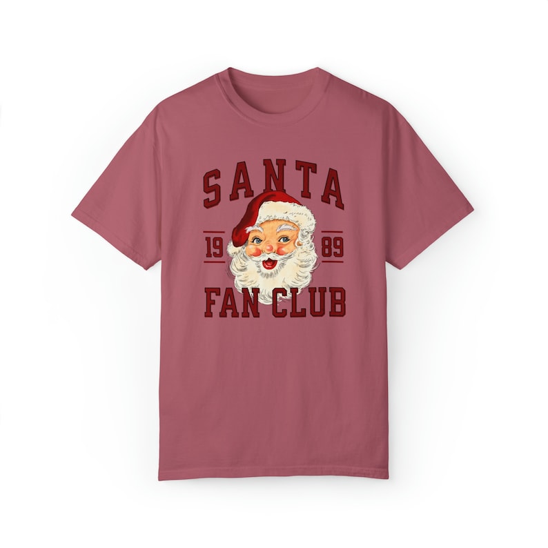 Vintage Santa Shirt Retro Santa shirt, Vintage Santa tee, Custom Christmas Shirts, Santa Face Shirt, Christmas comfort colors shirt Crimson