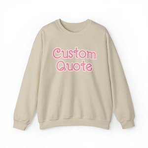 Hot Pink Custom Sweatshirt, Hot Pink Sweatshirt, Custom Teacher sweatshirt, Hot Pink Mom Sweatshirt, Custom Pink crewneck, Gift for her Sand