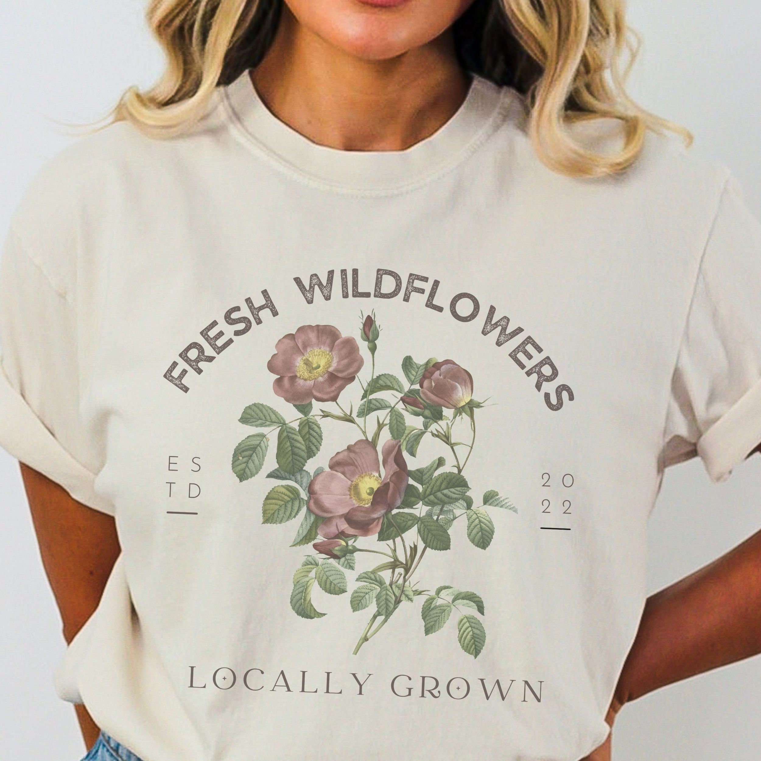 Wildflower Comfort Colors Tshirt, Wildflower Shirt, Cottagecore Shirt ...