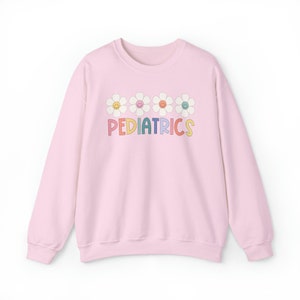 Pediatrics Sweatshirt, Pediatrics Shirt, Pediatric Nurse Sweatshirt, Peds Sweatshirt, Pediatric Nurse Gift, PEDS Gifts, Plus size peds shirt Light Pink