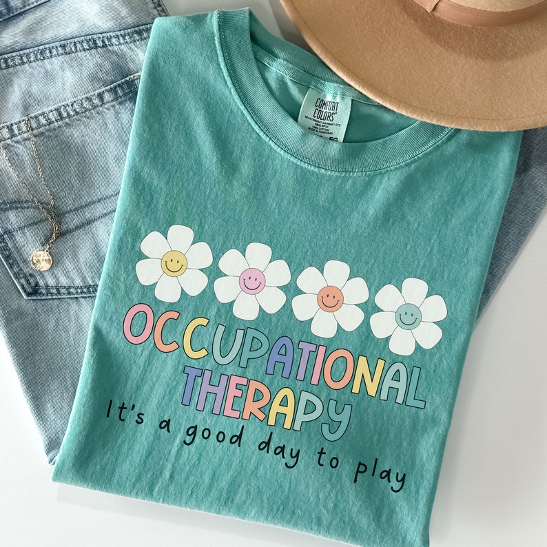 Occupational Therapy Shirt, Occupational Therapy group shirts, OT Shirts, OTA Shirts, Retro Occupational Therapy Shirt, Good day to play Seafoam