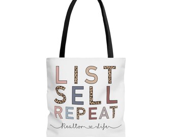 Real Estate Agent Tote Bag, Real Estate Agent Gift,  Gift for Real Estate Agent, Real Estate Agent Bag