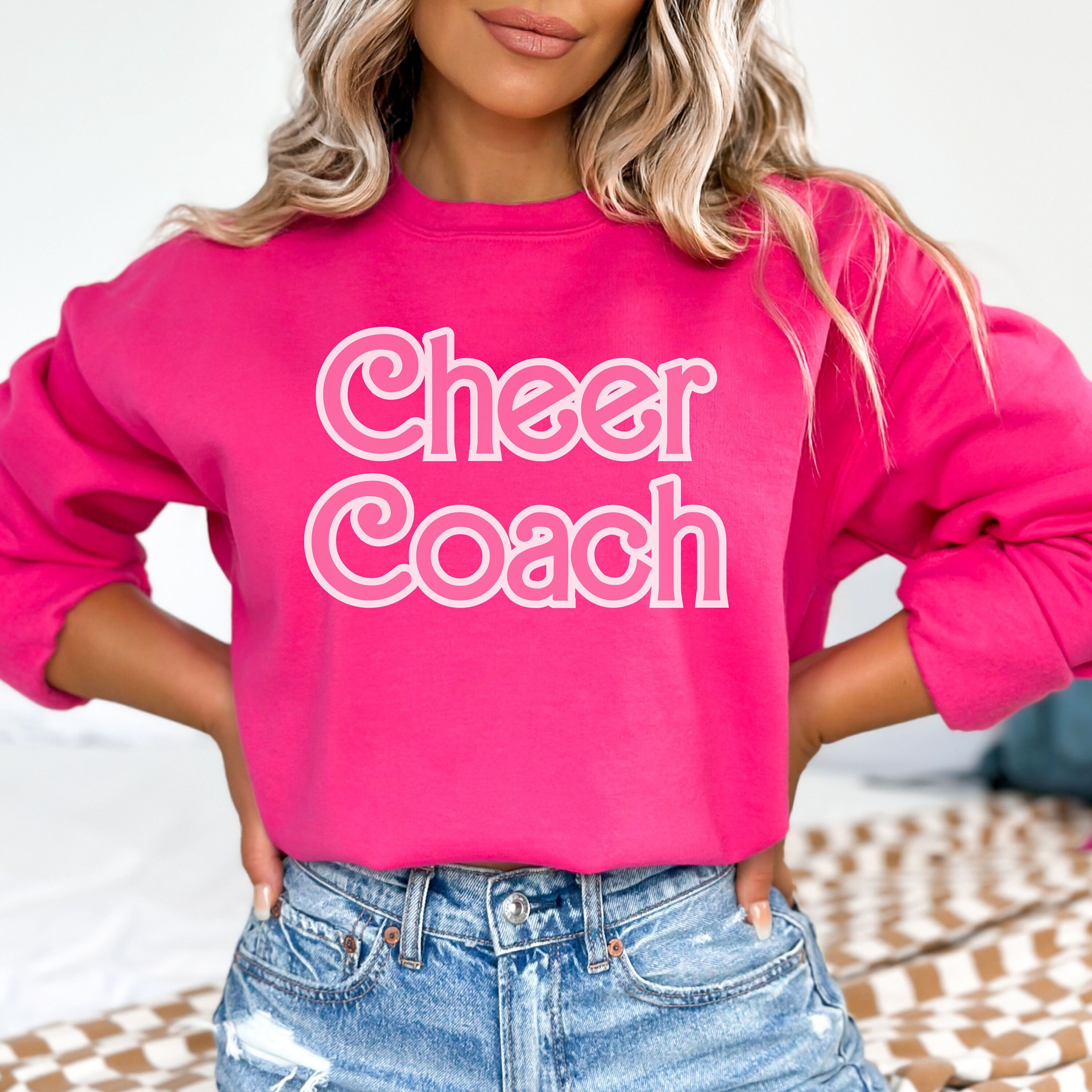 Cheer Coach Sweatshirt Custom Cheer Coach Sweatshirt Pink Cheer Coach Sweatshirt Gift for Cheer Coach Cheer Team Coach Shirt Etsy