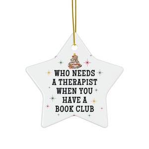 Weihnachtsgeschenke für Buchclubs, Weihnachtsschmuck für Buchclubs, lustige Geschenke für Buchclubgruppen, Weihnachtsschmuck für Buchclubs Bild 7