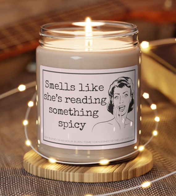 Romance book lover gift, Spicy book gift for book lover, Smells like candle, Romance reader gift, Smut lover gift, Smut Candle