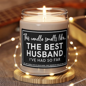 Funny Husband gifts, Funny Husband candle, Smells like candle, Stocking stuffer gifts for husband, Funny candle labels, Husband gifts