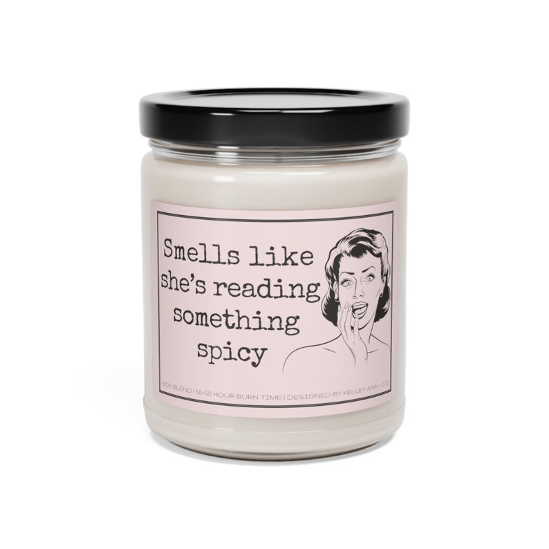 Romance book lover gift, Spicy book gift for book lover, Smells like candle, Romance reader gift, Smut lover gift, Smut Candle image 4