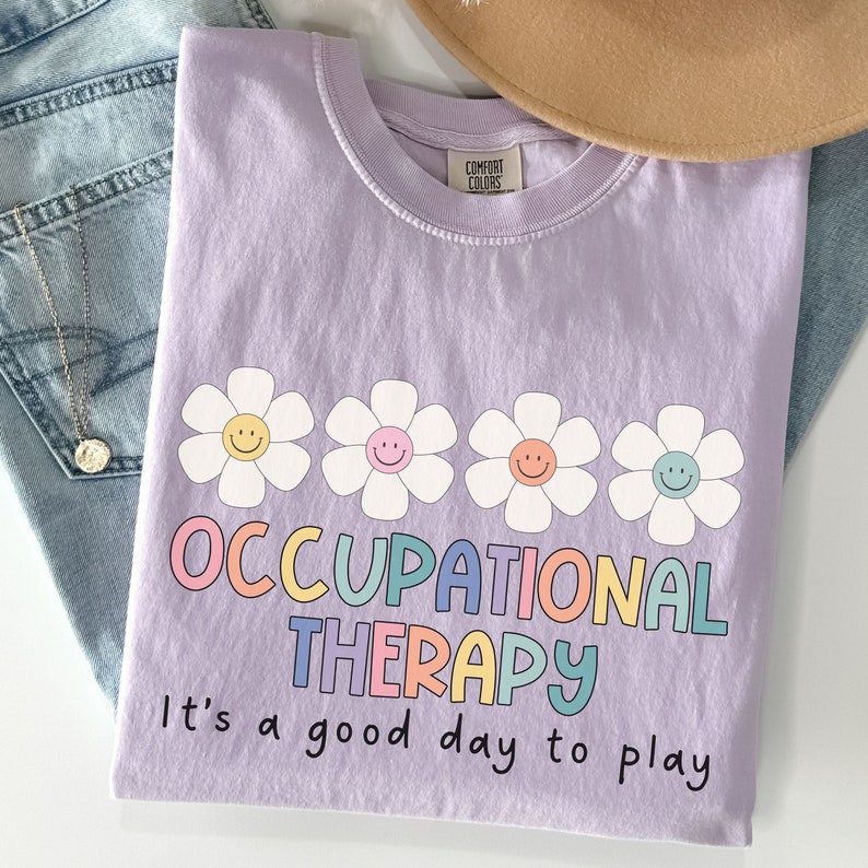Occupational Therapy Shirt, Occupational Therapy group shirts, OT Shirts, OTA Shirts, Retro Occupational Therapy Shirt, Good day to play Orchid