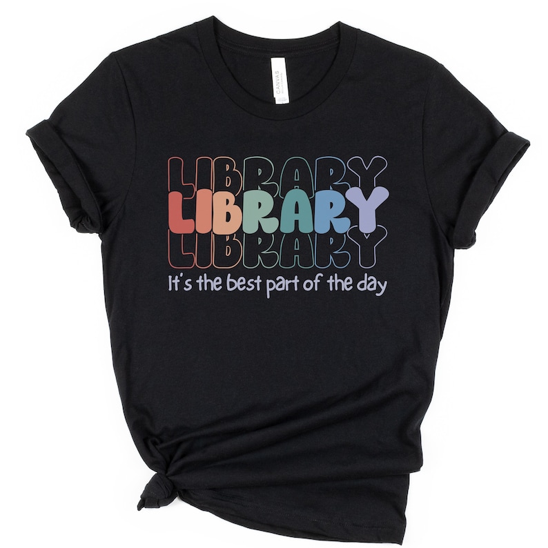 School Librarian Shirt, Library Shirt, back to school shirts, Library clerk shirt, Library day shirt, Plus size Librarian shirt Black