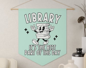 School Library wall decor, Reading corner wall art, Librarian gifts, Library wall art, Retro Library sign, School Library Book Decor