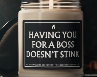 Gift for Boss, Christmas gift for Boss, Boss gifts, Thank you gift for Boss, Boss appreciation, Funny Boss Candles, Funny Boss Candle