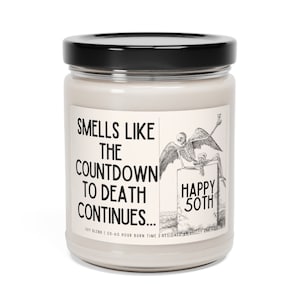 50th Birthday Gift, Funny 50th birthday candle for friend,Personalized 50th Birthday gift, Smells like 50, best gift ideas for 50th Birthday