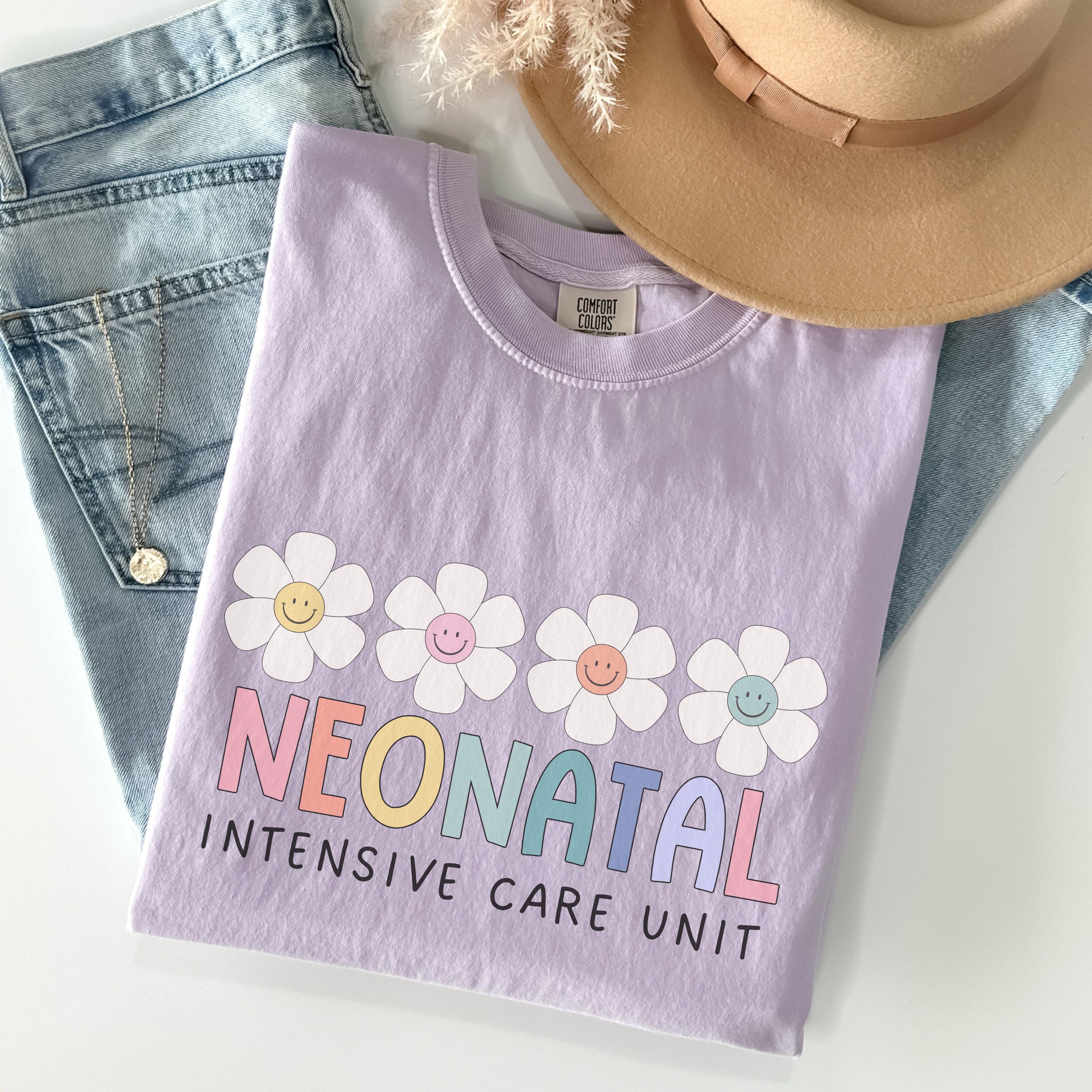 Nicu Nurse Shirts, Neonatal Nurse Shirts, Nicu peds shirt, floral Nicu Nurse comfort colors t shirts, Nicu shirts, Plus size Nicu Shirts
