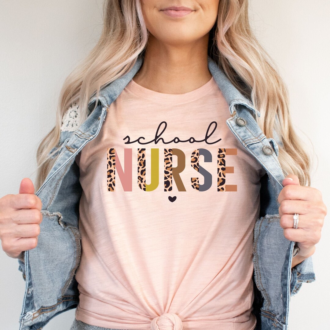 Women's Nurse Shirt - Cute School Nurse T-Shirt With Medical Cartoon Design