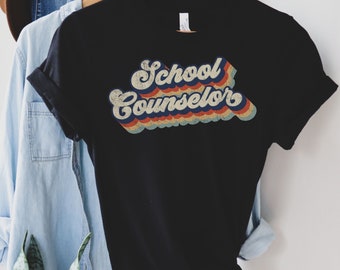 Retro School Counselor T Shirt, School Counselor shirts, School Counselor gifts, Cute School Counselor T Shirt, Gift for School Counselor