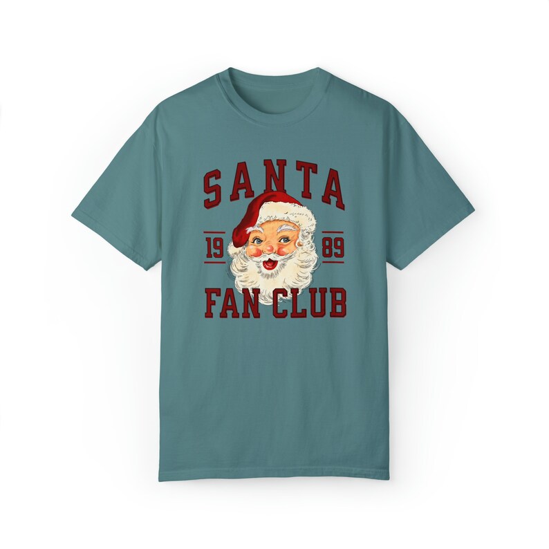 Vintage Santa Shirt Retro Santa shirt, Vintage Santa tee, Custom Christmas Shirts, Santa Face Shirt, Christmas comfort colors shirt Blue Spruce