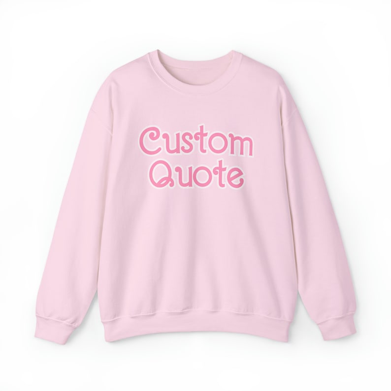 Hot Pink Custom Sweatshirt, Hot Pink Sweatshirt, Custom Teacher sweatshirt, Hot Pink Mom Sweatshirt, Custom Pink crewneck, Gift for her Light Pink