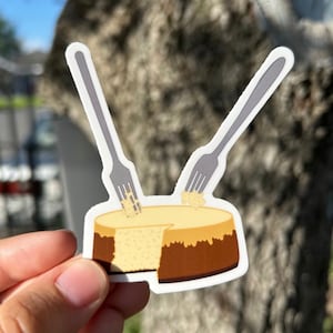 FRIENDS Cheesecake Rachel & Chandler Sticker, Waterproof, Vinyl, Laptop, Water Bottle