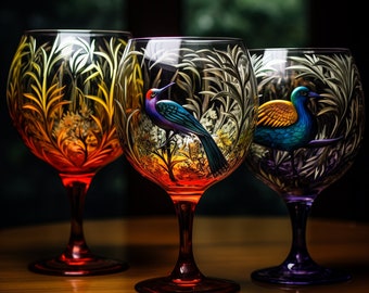 hand painted decorative glass