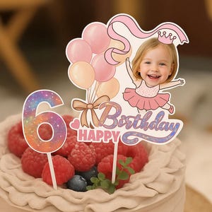 Custom funy birthday cake topper with age /baby face cake topper/ custom Fun birthday party for decorations/ Birthday Party Decor