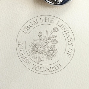 Buchdrucker personalisiert/Geburtstagsgeschenk/Besondere Geburtstagsblume/Ex Libris/Aus der Bücherei von/Bestes Geschenk für Buchliebhaber/Leser/Bücherwurm