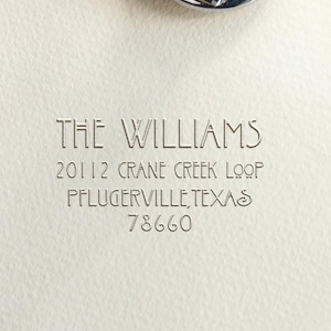 Aangepaste embosser voor retouradres met American Horror Story-lettertype/grappig adres embosser/housewariming cadeau/Save the Date, huwelijkscadeau,