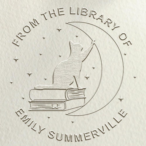 Book Embosser Custom With Your Name/from the Library Etsy Canada