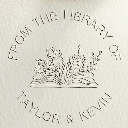Book Embosser Custom With Your Name/from the Library Etsy