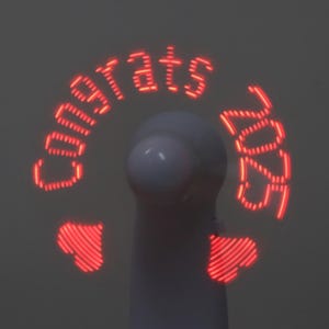 Custom LED Hand Fan, Personalized Light Up Mini Fan, Portable Custom Electric Fan with Heart Pattern, Wedding Favors, Cool Gift for Parties