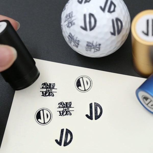 Golf Ink Stempel, benutzerdefinierter Golf Stempel, personalisierter Edelstahl Golf Stempel, Golfball Stempel, Ball Stempel, Golfball Marker, Geschenk für Golfer / Familie