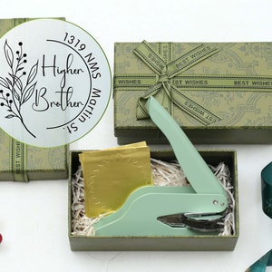 Embosseur de livres de Noël/Embobossage de noms personnalisé/Embosseur de la bibliothèque/Tampon de bibliothèque personnalisé/Cadeau personnalisé pour amoureux des livres/Cadeau de Noël