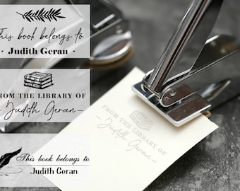 Rectangular Embosser/Library embosser/Book embosser personalized with your name/custom design stamp/custom book lover gift/Reader Present