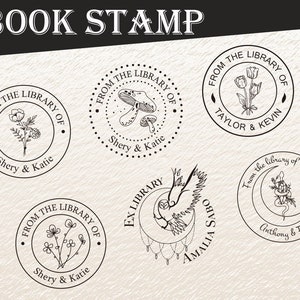Carimbo autoentintador personalizado/Da biblioteca de carimbos de livros/Livro personalizado pertence ao carimbo Ex Libris/Presente para professores/Melhor presente para amantes de livros