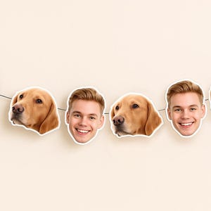 Custom Dog Groom Face Banner /Bachelorette Decorations /Custom birthday Dog baby face/Customized photo banners/Party supplies
