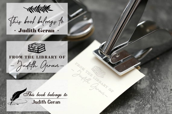 Custom Book Stamp or Embosser Your Name on A Stamp 