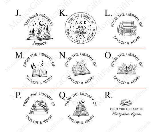Gaufreuse Personnalisable Forme Chat | Pour Livres, Avec Inscription "From The Library Of" - Cadeau Pour Amoureux Des Chats Et Livres