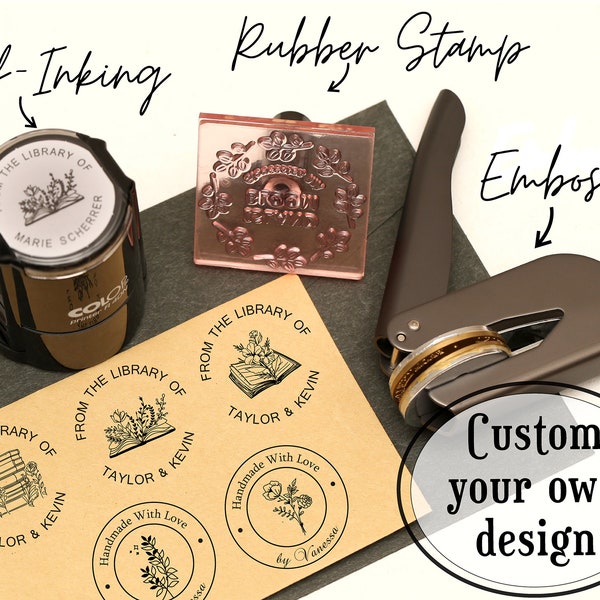 Library Stamp - Etsy