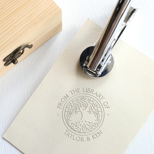 Custom Book Embosser Personalized Library Stamp/book Lover Etsy Canada